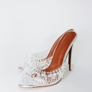 Elegant Clear and Brown Heels